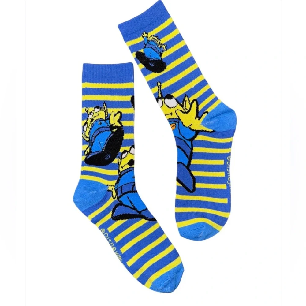 DISNEY PIXAR TOY STORY ALIEN STRIPED CREW SOCKS